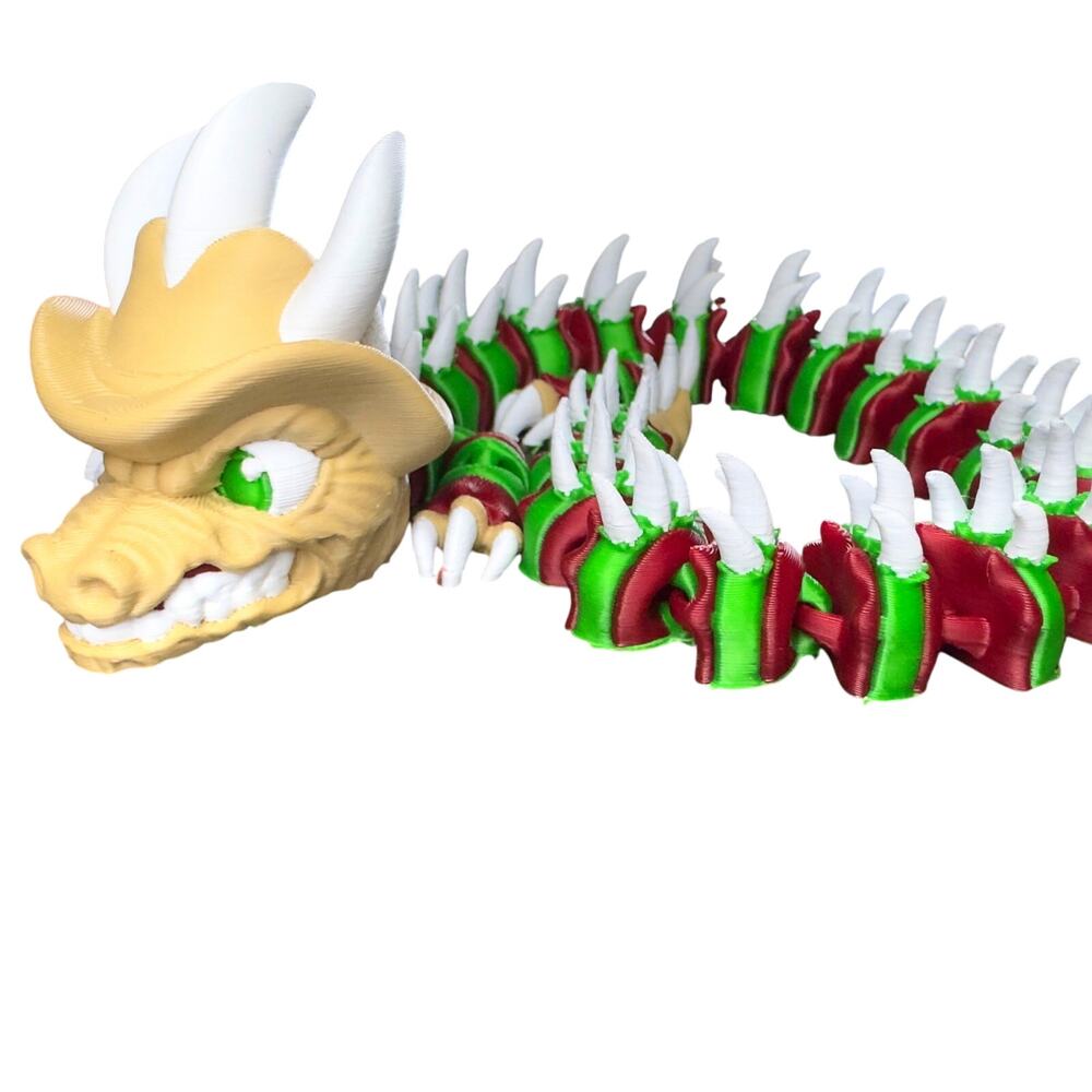 3D Printed Freddy Krueger Dragon 13" Halloween Dragon Fidget Toy‎
